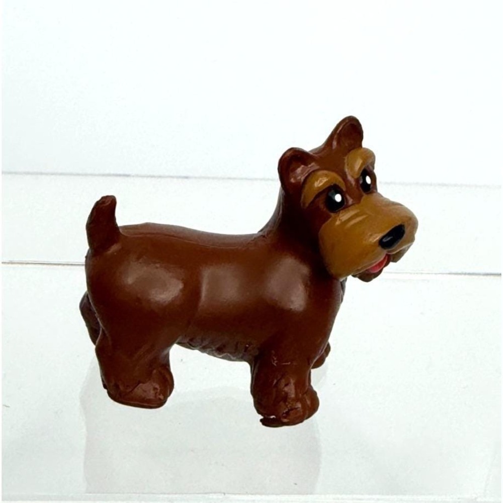 Fisher Price My First Dollhouse brown Puppy DOG Schnauzer Figure Damage Loving